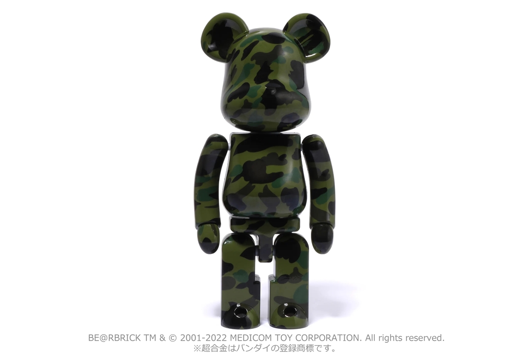 A BATHING APE 超合金 BE@RBRICK 1ST CAMO GREEN / YELLOWが7/16 発売 (ア ベイシング エイプ ベアブリック)