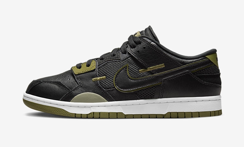 2022年 発売予定！ナイキ ダンク ロー スクラップ “ブラック/オリーブ” (NIKE DUNK LOW SCRAP “Black/Olive”) [DM0128-001]