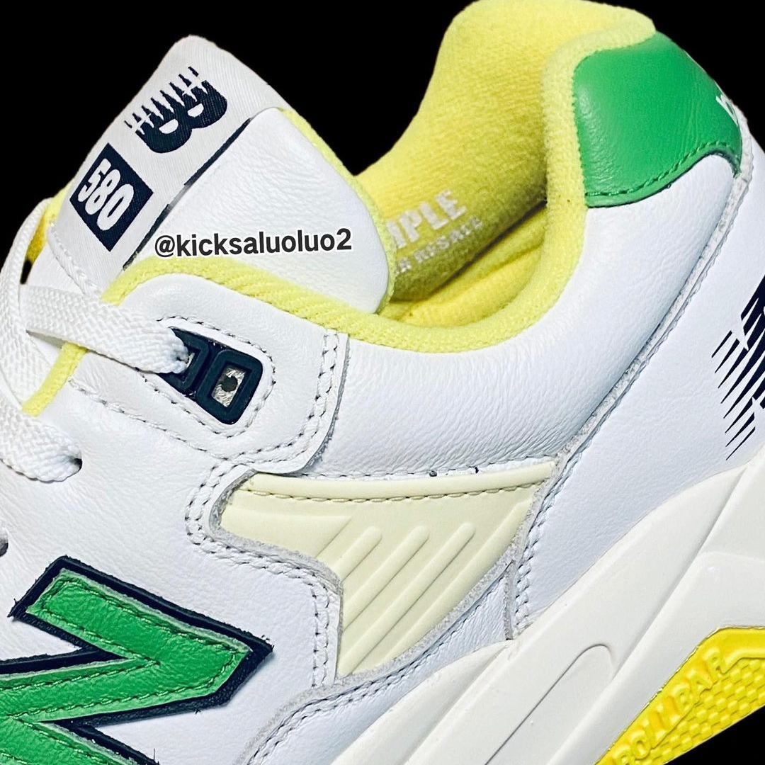 【サンプル】New Balance 580v2 “White/Yellow/Green” (ニューバランス “ホワイト/イエロー/グリーン”)