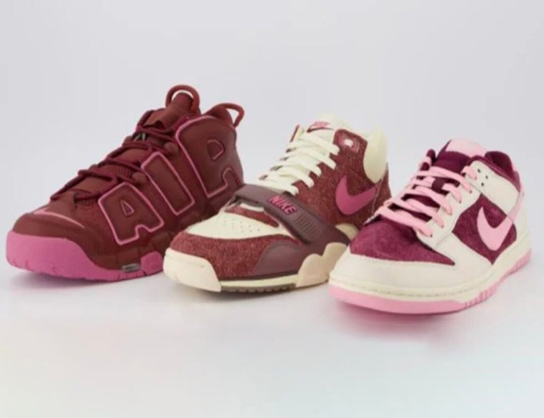 【国内 2/10、2/14 発売】ナイキ “バレンタイン パック 2023 (NIKE “Valentine Day 2023” DUNK LOW/AIR MORE UPTEMPO/AIR TRAINER 1)