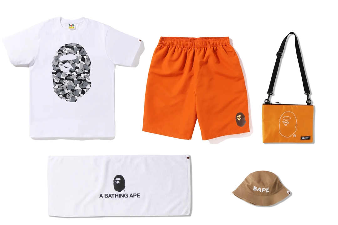 A BATHING APE からビーチ、スポーツをテーマにしたパッケージと、プレミアムエディションの3種類の夏恒例のBAPE BAGが8月中旬発売 (ア ベイシング エイプ)