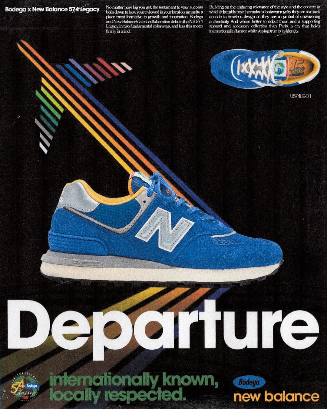 【国内 7/22 発売】Bodega × New Balance U574 LAGECY LGB1/LGD1 “Departure/Arrival” (ボデガ ニューバランス)