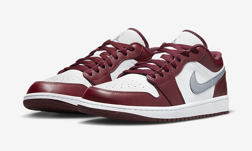 2022年 発売予定！ナイキ エア ジョーダン 1 ロー “ボルドー/ホワイト/メタリックシルバー” (NIKE AIR JORDAN 1 LOW “Bordeaux/White/Metallic Silver”) [553558-615]