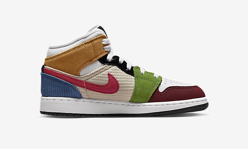 2022年 発売予定！ナイキ GS エア ジョーダン 1 ミッド “マルチマテリアル” (NIKE GS AIR JORDAN 1 MID “Multi Material”) [DR6957-100]