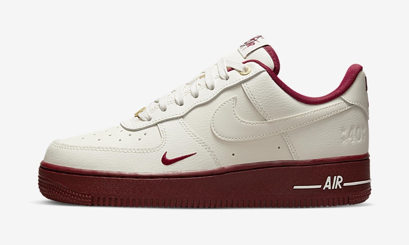 2022年 発売予定！ナイキ フォース 1 ロー “40周年モデル/バーガンディ” (NIKE AIR FORCE 1 LOW “40th/Burgundy”) [DQ7582-100]