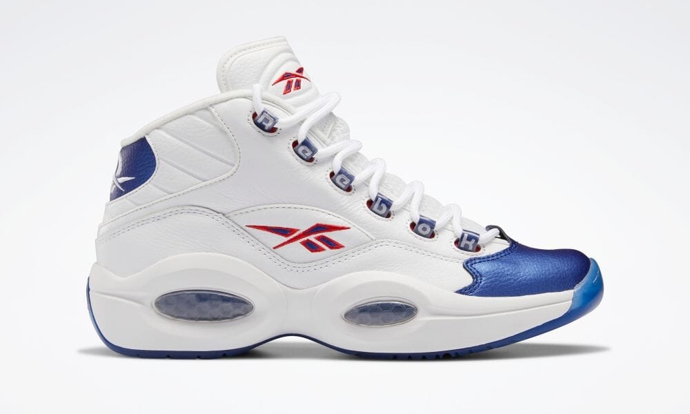 【国内 7/22 発売】REEBOK QUESTION MID “White/Classic Cobalt/Clear” (リーボック クエスチョン ミッド “ホワイト/クラシックコバルト/クリア”) [GX0227]