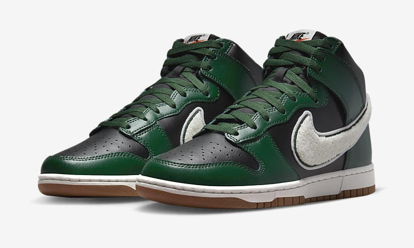 2022年 発売予定！ナイキ ダンク ハイ “シェニールスウッシュ/ブラック/グリーン” (NIKE DUNK HIGH “Chenille Swoosh/Black/Green”) [DR8805-001]