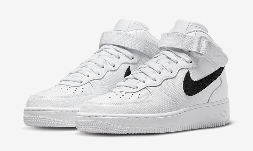 2022年 発売予定！ナイキ エア フォース 1 ミッド “ホワイトレプタイル/ブラック” (NIKE AIR FORCE 1 MID “White Reptile/Black”) [DZ5211-100]