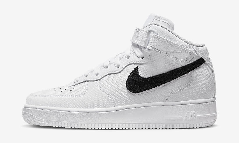 2022年 発売予定！ナイキ エア フォース 1 ミッド “ホワイトレプタイル/ブラック” (NIKE AIR FORCE 1 MID “White Reptile/Black”) [DZ5211-100]