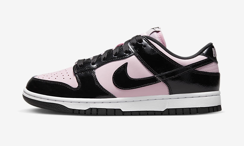 【国内 9/1 発売】ナイキ ウィメンズ ダンク ロー “ピンク/ブラックパテントレザー” (NIKE WMNS DUNK LOW “Pink/Black Patent Leather”) [DJ9955-600]