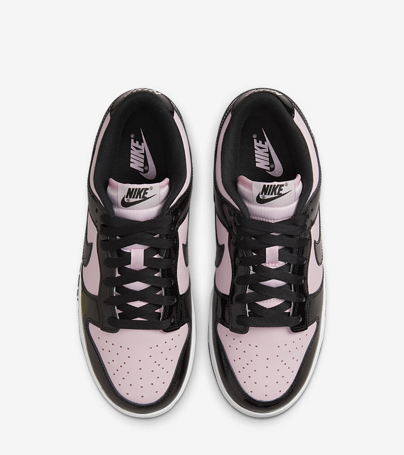 【国内 9/1 発売】ナイキ ウィメンズ ダンク ロー “ピンク/ブラックパテントレザー” (NIKE WMNS DUNK LOW “Pink/Black Patent Leather”) [DJ9955-600]