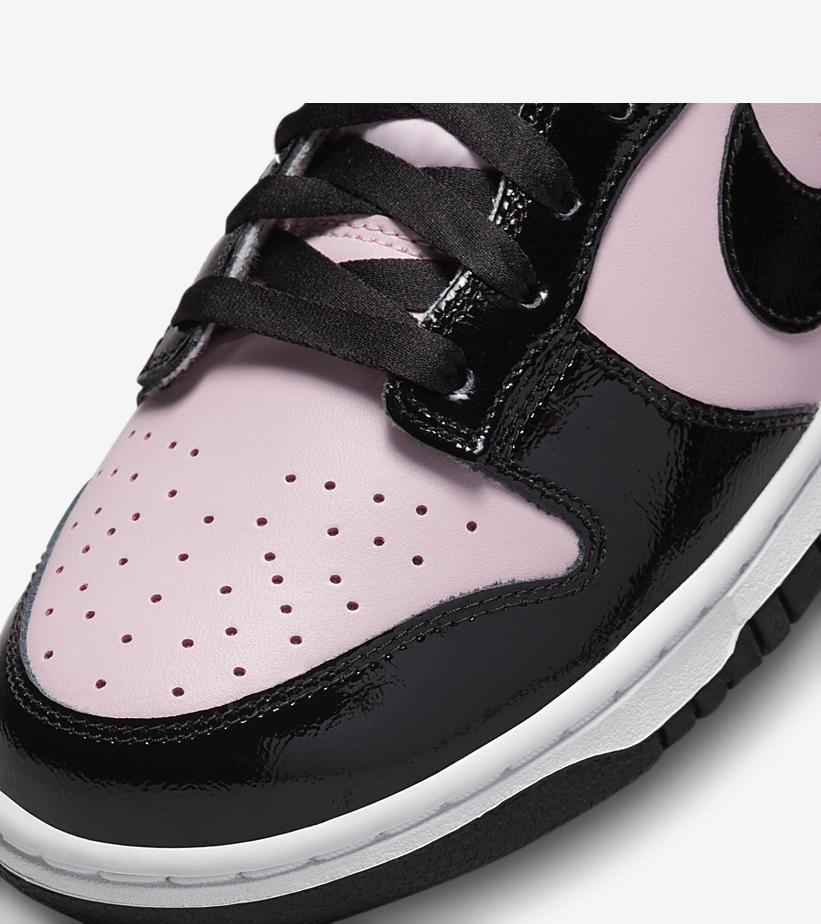 【国内 9/1 発売】ナイキ ウィメンズ ダンク ロー “ピンク/ブラックパテントレザー” (NIKE WMNS DUNK LOW “Pink/Black Patent Leather”) [DJ9955-600]