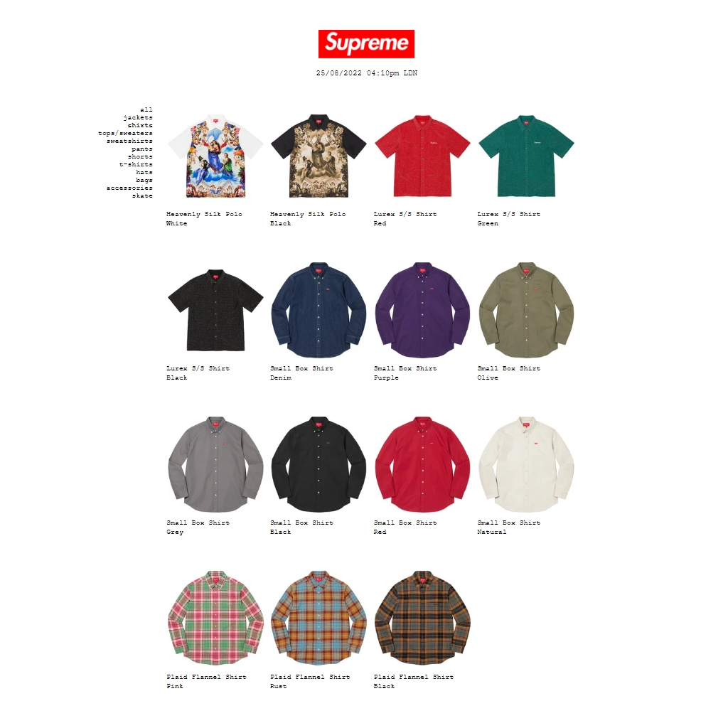 【SUPREME 2022 F/W (シュプリーム 2022年秋冬)】Supreme 2022-2023 SALEが海外 日本時間 1/17 14:00~、国内 1/17 00:00~予定