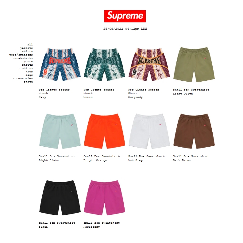 【SUPREME 2022 F/W (シュプリーム 2022年秋冬)】Supreme 2022-2023 SALEが海外 日本時間 1/17 14:00~、国内 1/17 00:00~予定