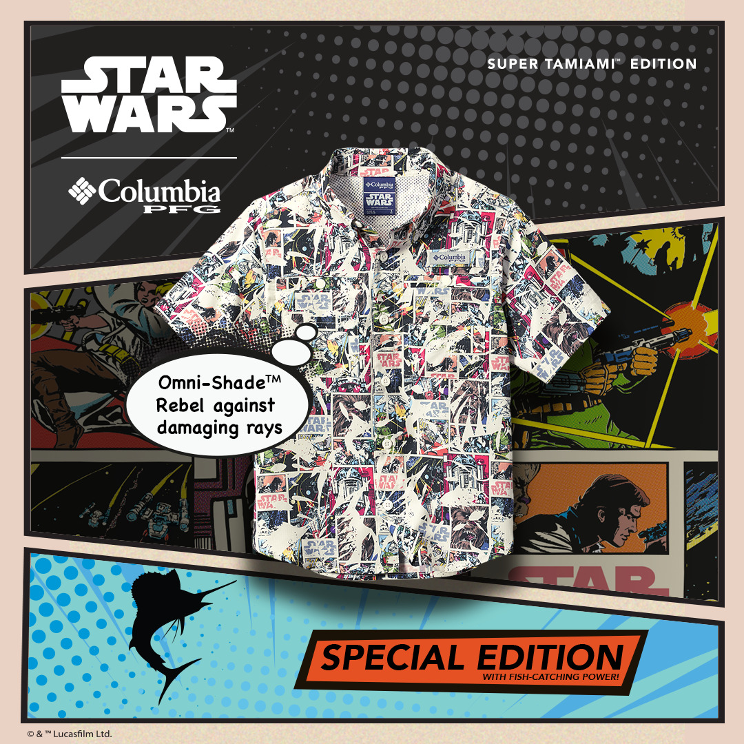 コロンビアの「PFG/Performance Fishing Gear」からスター・ウォーズをテーマしたコレクション「OUTER RIM COLLECTION BY STAR WARS × COLUMBIA PFG」が発売 (Columbia STAR WARS)