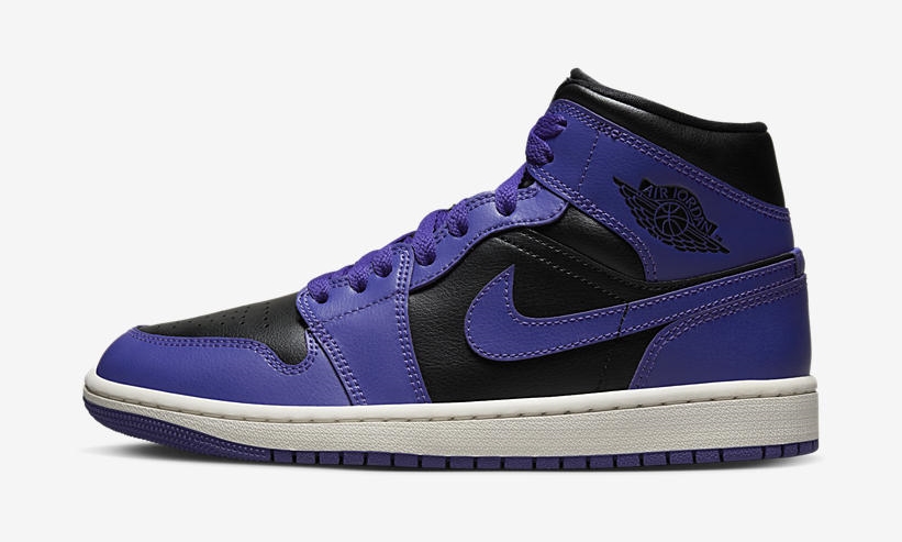 【国内 10/15 発売】ナイキ ウィメンズ エア ジョーダン 1 ミッド “ブラック/パープル” (NIKE WMNS AIR JORDAN 1 MID “Black/Purple”) [BQ6472-051]