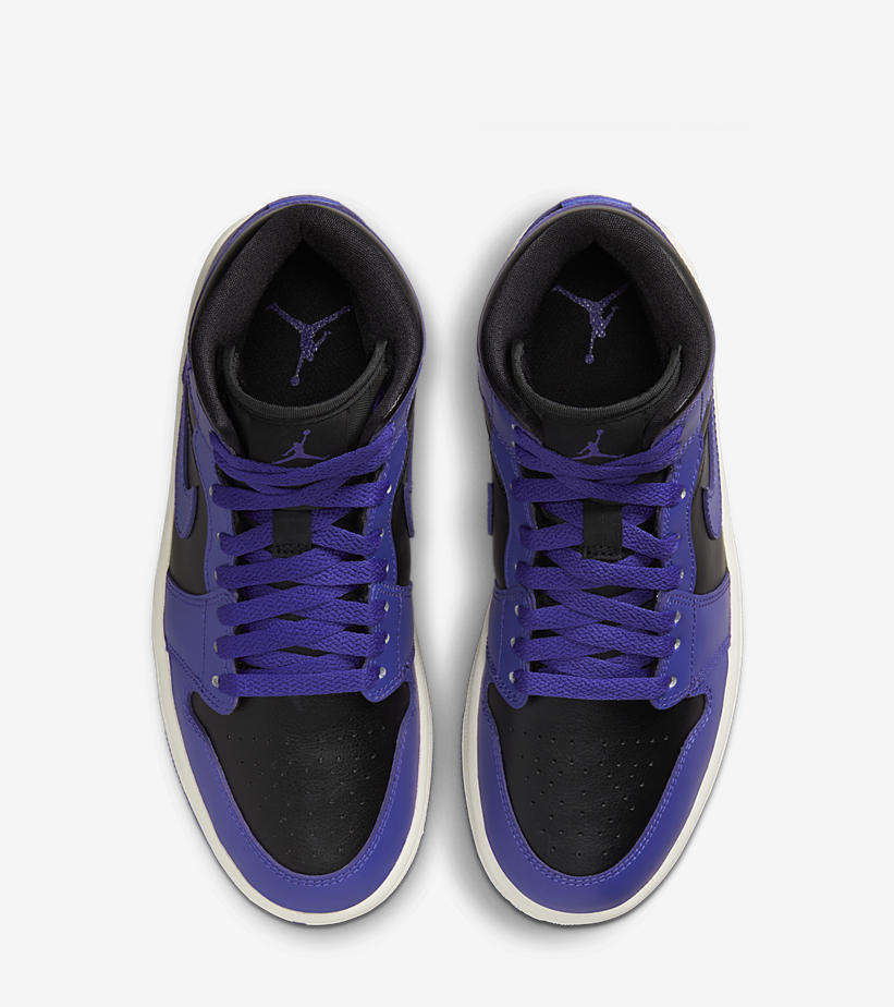 【国内 10/15 発売】ナイキ ウィメンズ エア ジョーダン 1 ミッド “ブラック/パープル” (NIKE WMNS AIR JORDAN 1 MID “Black/Purple”) [BQ6472-051]