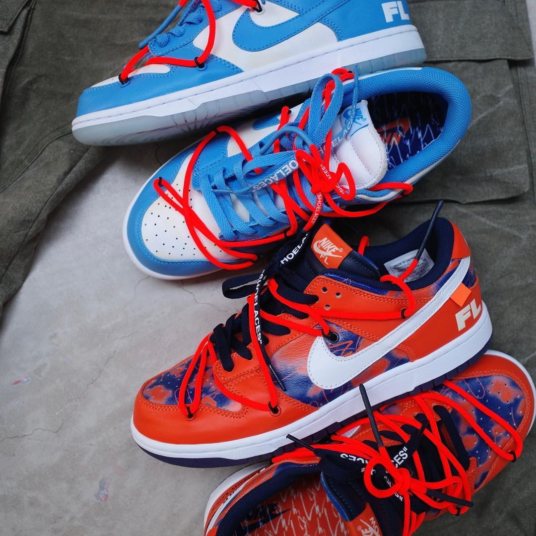 海外 4/5~4/14 オークションに出品！オフホワイト × フューチュラ × ナイキ ダンク ロー (OFF-WHITE FUTURA NIKE DUNK LOW) [DD0856-403/DD0856-801]