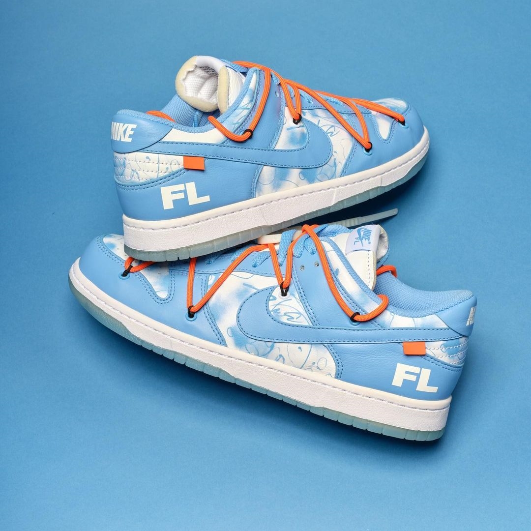 海外 4/5~4/14 オークションに出品！オフホワイト × フューチュラ × ナイキ ダンク ロー (OFF-WHITE FUTURA NIKE DUNK LOW) [DD0856-403/DD0856-801]