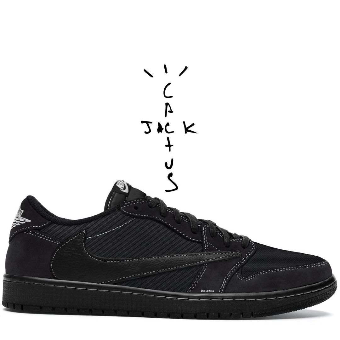 【リーク】トラビス・スコット × ナイキ エア ジョーダン 1 ロー OG “トリプルブラック” (TRAVIS SCOTT NIKE AIR JORDAN 1 LOW OG “Triple Black”)