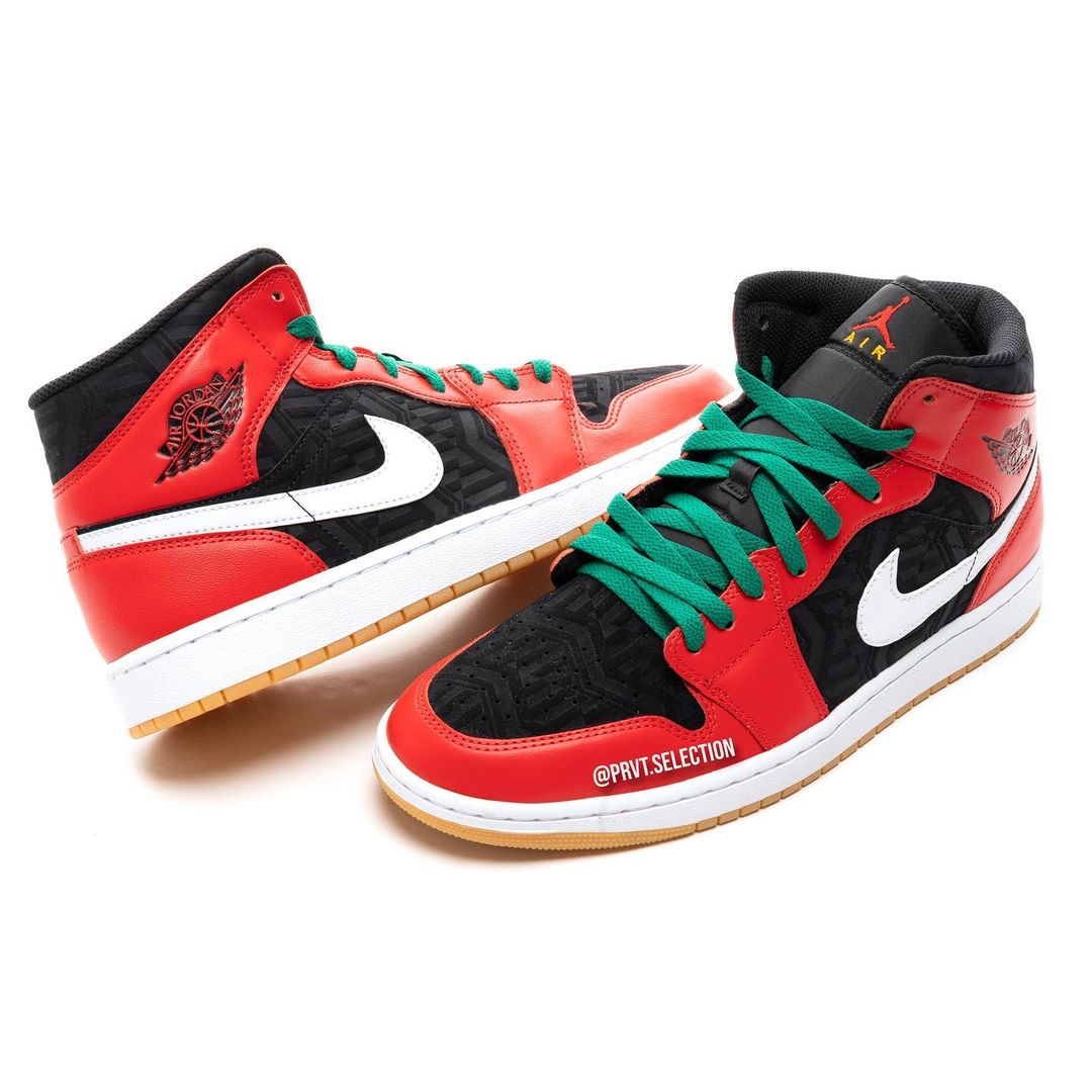 【国内 11/25 発売】ナイキ エア ジョーダン 1 ミッド “メリークリスマス/ホリデースペシャル” (NIKE AIR JORDAN 1 MID “Merry Xmas/Holiday Special”) [DQ8417-006]