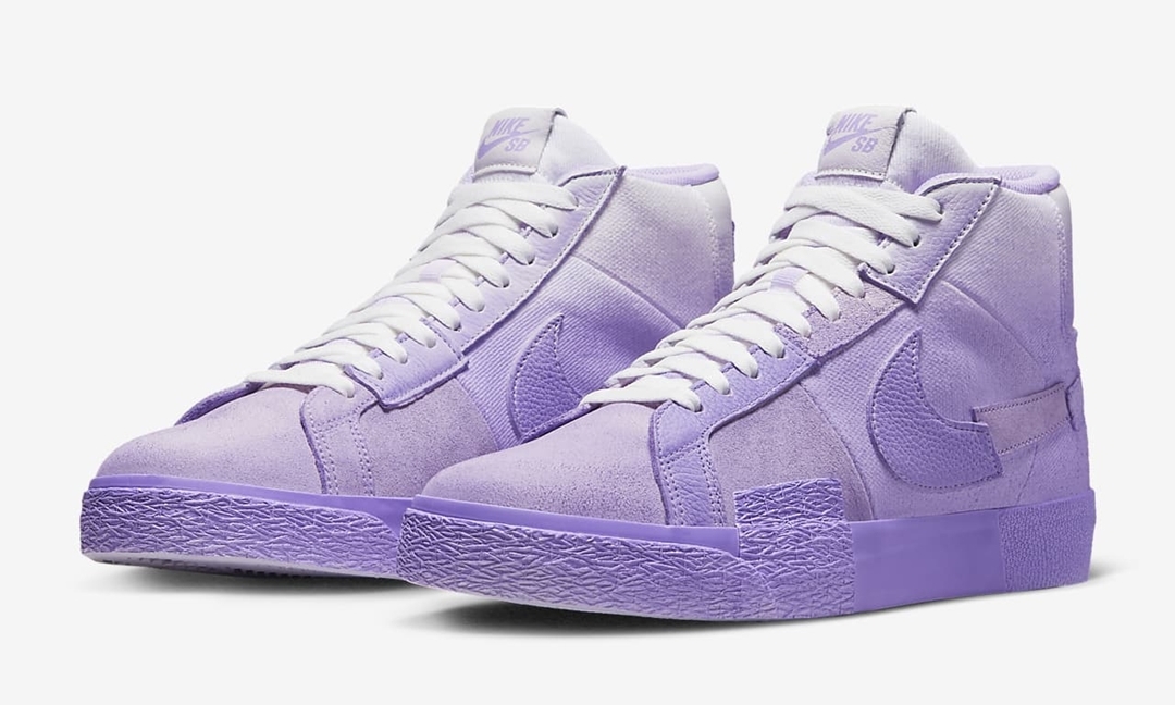 海外発売！ナイキ SB ズーム ブレーザー ミッド プレミアム “ライラック” (NIKE SB ZOOM BLAZER MID PREMIUM “Lilac”) [DR9087-555]