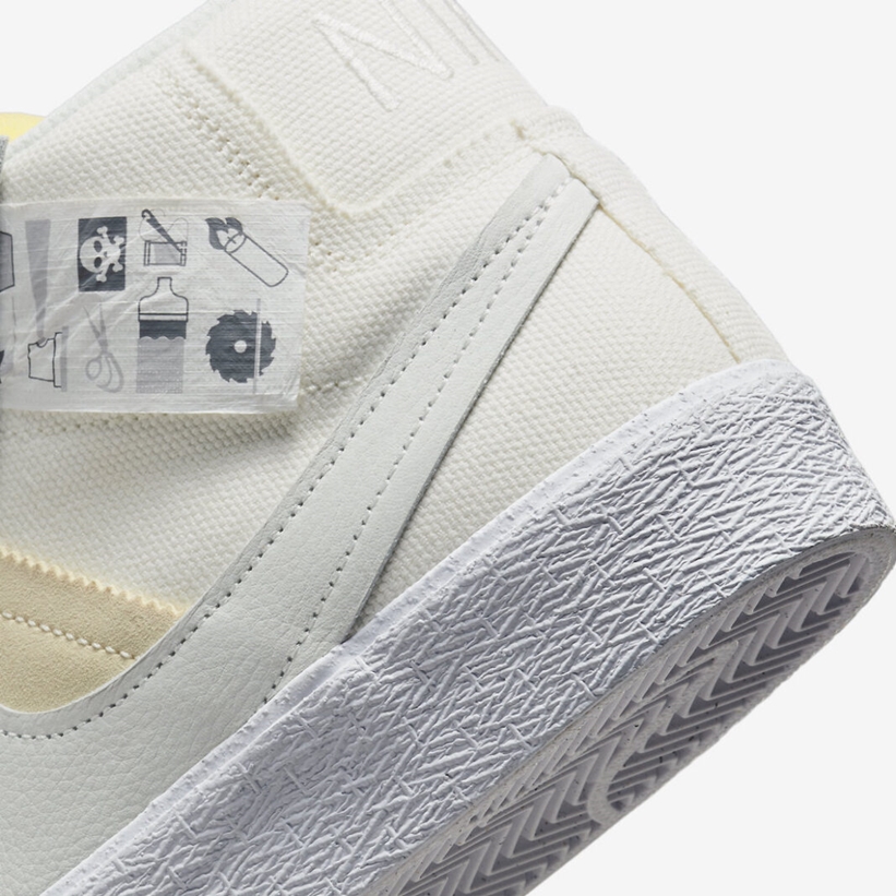 2022年 発売予定！ナイキ SB ブレーザー ミッド “ワーニングラベル/サミットホワイト” (NIKE SB BLAZER MID “Warning Label/Summit White”) [DZ7587-110]