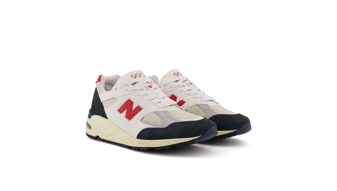 【国内 8/25、9/1 発売】New Balance M990v2 TA2 “White/Red” Made in USA (ニューバランス メイドインUSA)