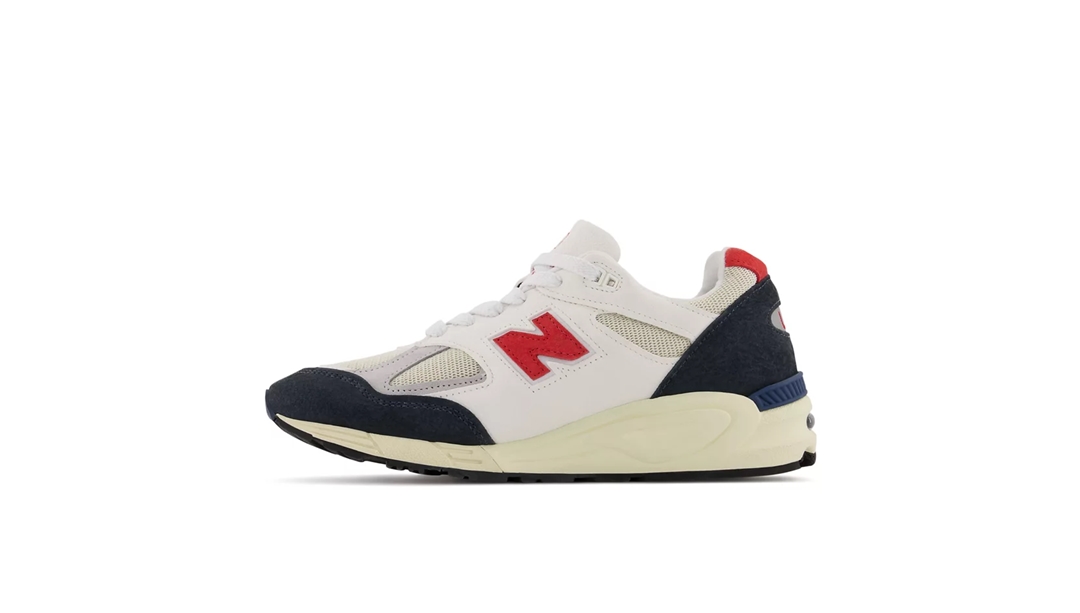 【国内 8/25、9/1 発売】New Balance M990v2 TA2 “White/Red” Made in USA (ニューバランス メイドインUSA)