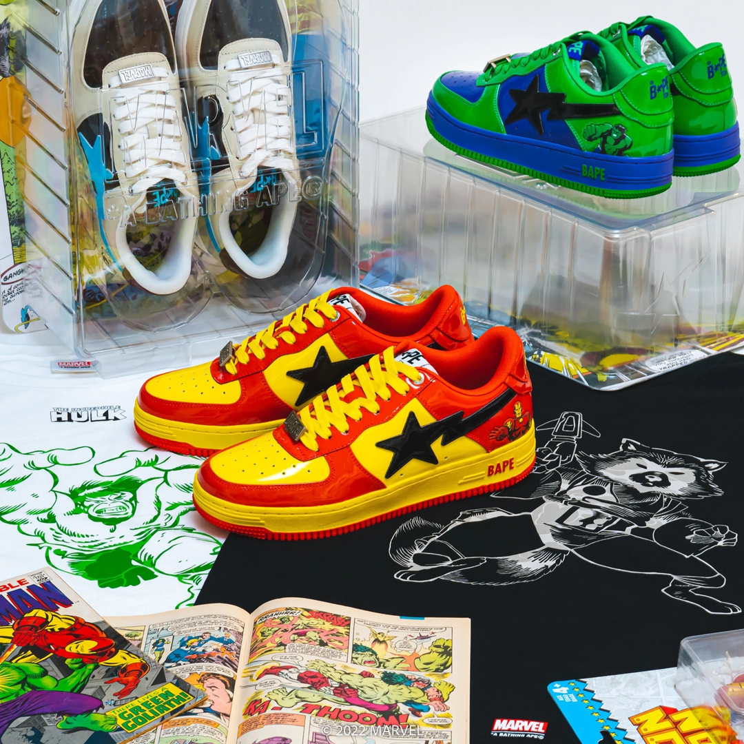 【国内 9/4、11/25、12/11 発売】A BATHING APE BAPE STA × MARVEL (ア ベイシング エイプ ベイプスタ マーベル)