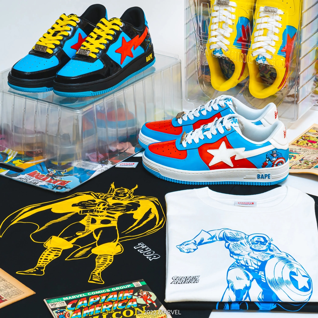 【国内 9/4、11/25、12/11 発売】A BATHING APE BAPE STA × MARVEL (ア ベイシング エイプ ベイプスタ マーベル)