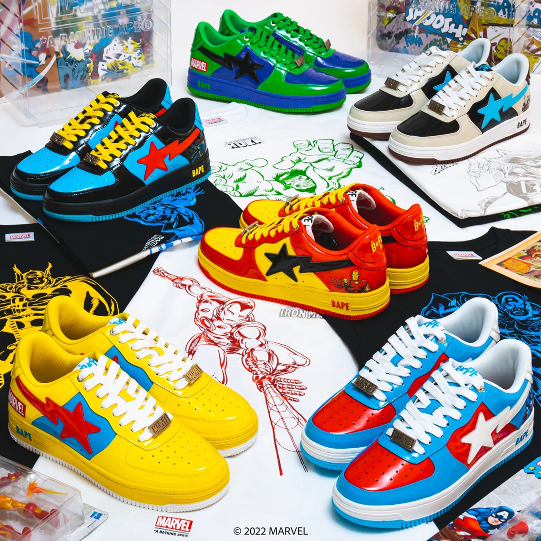 【国内 9/4、11/25、12/11 発売】A BATHING APE BAPE STA × MARVEL (ア ベイシング エイプ ベイプスタ マーベル)