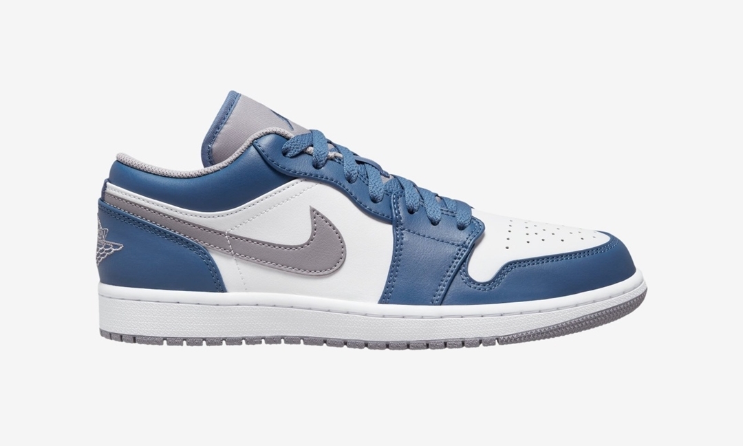 【国内 1/21 発売】ナイキ エア ジョーダン 1 ロー “ホワイト/ブルー/グレー” (NIKE AIR JORDAN 1 LOW “White/Blue/Grey”) [553558-412]