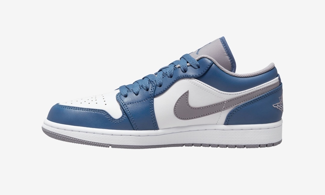 【国内 1/21 発売】ナイキ エア ジョーダン 1 ロー “ホワイト/ブルー/グレー” (NIKE AIR JORDAN 1 LOW “White/Blue/Grey”) [553558-412]