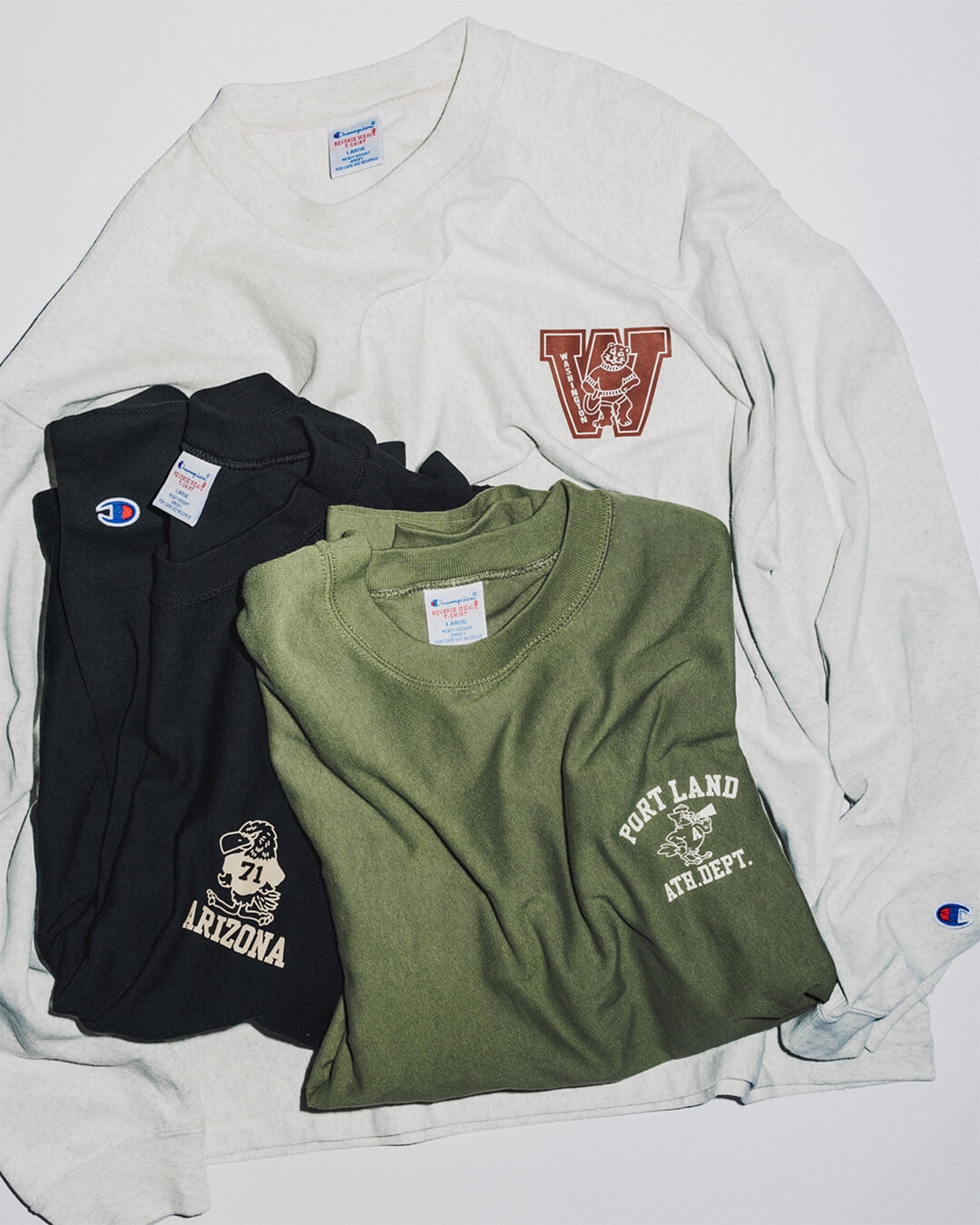 BEAUTY&YOUTH × CHAMPION 別注 REVERSE WEAVE LONG SLEEVE TEE/Tシャツ (ビューティアンドユース チャンピオン)