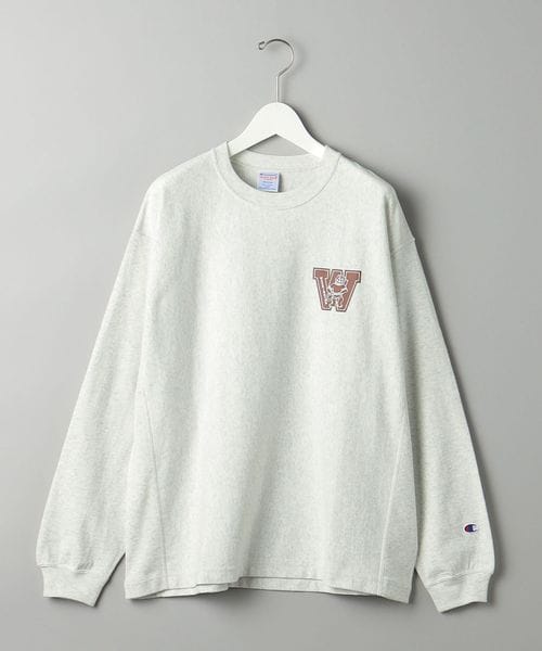 BEAUTY&YOUTH × CHAMPION 別注 REVERSE WEAVE LONG SLEEVE TEE/Tシャツ (ビューティアンドユース チャンピオン)