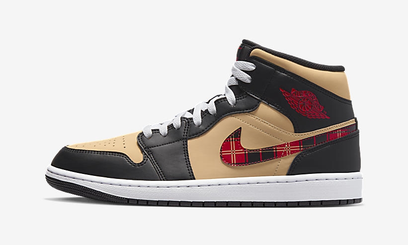 2022年 発売予定！ナイキ エア ジョーダン 1 ミッド “タータンスウッシュ/タン/ブラック” (NIKE AIR JORDAN 1 MID “Tartan Swoosh/Tan/Black”) [DZ5329-001]