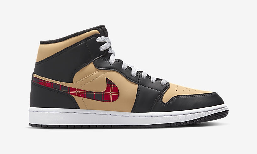 2022年 発売予定！ナイキ エア ジョーダン 1 ミッド “タータンスウッシュ/タン/ブラック” (NIKE AIR JORDAN 1 MID “Tartan Swoosh/Tan/Black”) [DZ5329-001]