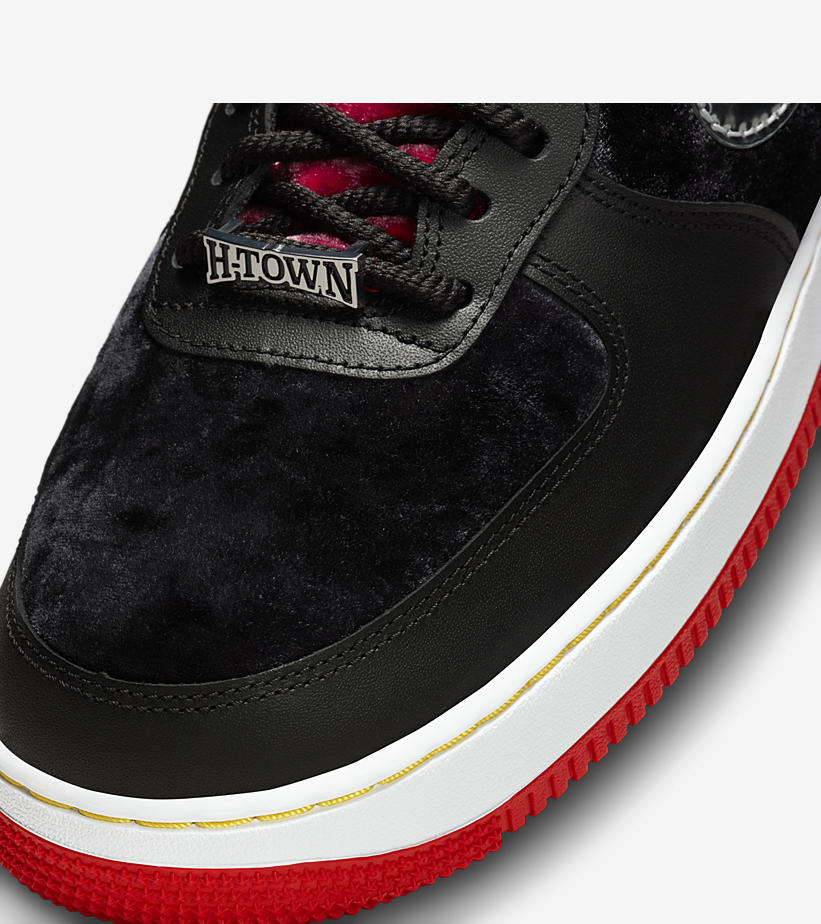 海外 11/10 発売予定！ナイキ エア フォース 1 07 ロー “H-Town/ブラック/レッド” (NIKE AIR FORCE 1 07 LOW “H-Town/Black/Red”) [DZ5427-001/DZ5296-001]