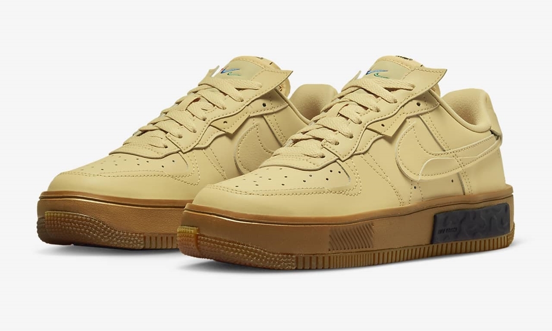 海外発売！ナイキ ウィメンズ エア フォース 1 フォンタンカ “セサミ/ブラック” (NIKE WMNS AIR FORCE 1 FONTANKA “Sesame/Black”) [DH1290-201]