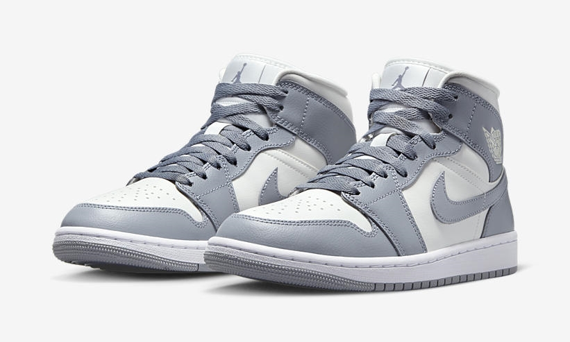 2022年 発売予定！ナイキ ウィメンズ エア ジョーダン 1 ミッド “グレー/セイル” (NIKE WMNS AIR JORDAN 1 MID “Grey/Sail”) [BQ6472-115]