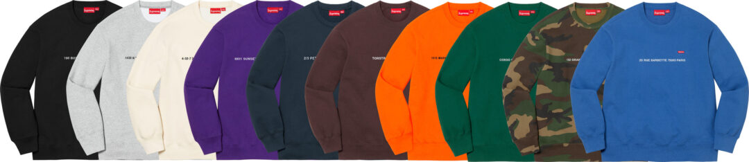 【スウェットシャツ/SWEATSHIRTS まとめ】シュプリーム (SUPREME) 2022 FALL/WINTER コレクション (2022年 秋冬)