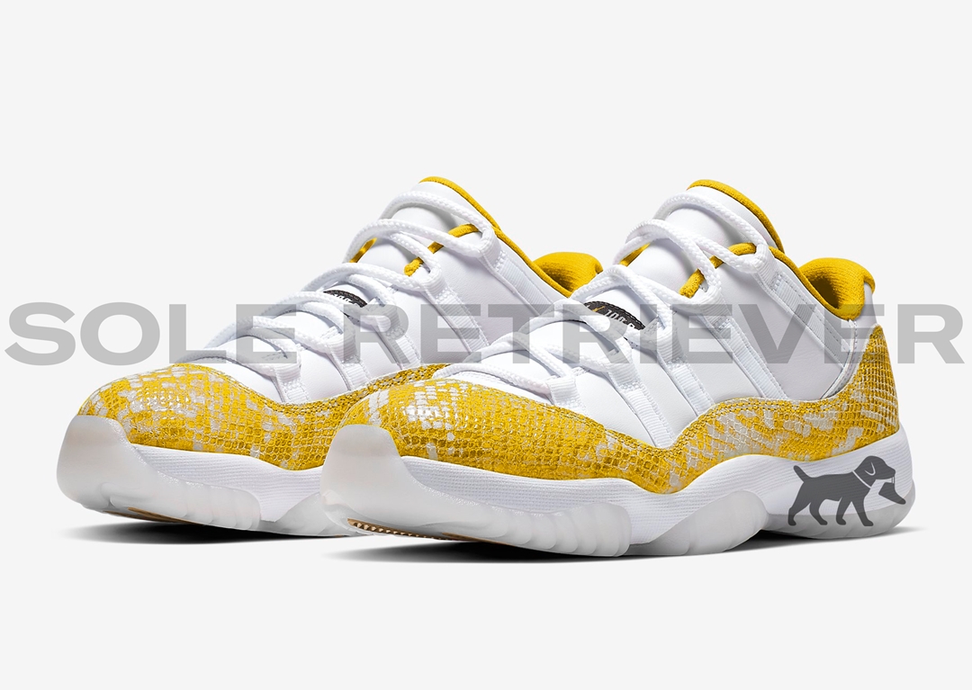 【国内 5/11 発売】ナイキ ウィメンズ エア ジョーダン 11 レトロ ロー “イエロースネーク” (NIKE WMNS AIR JORDAN 11 RETRO LOW “Yellow Python”) [AH7860-107]