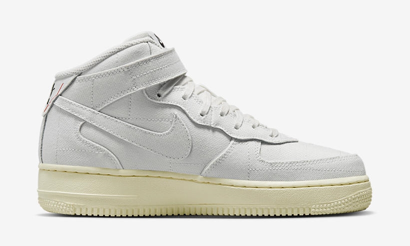 【国内 11/15 発売】ナイキ エア フォース 1 ミッド “ホワイトキャンバス” (NIKE AIR FORCE 1 MID “White Canvas”) [DZ4866-121]