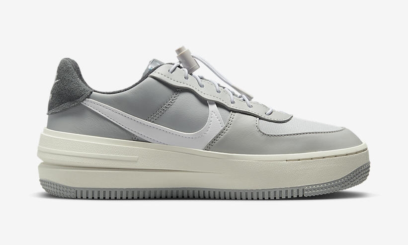 【国内 10/16 発売】ナイキ エア フォース 1 ロー プラットフォーム “グレー/ホワイト” (NIKE AIR FORCE 1 LOW PLTAFORM/PLT.AF.ORM “Grey/White”) [DZ4985-097]