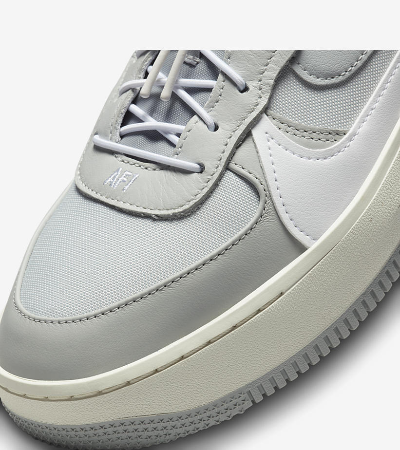 【国内 10/16 発売】ナイキ エア フォース 1 ロー プラットフォーム “グレー/ホワイト” (NIKE AIR FORCE 1 LOW PLTAFORM/PLT.AF.ORM “Grey/White”) [DZ4985-097]