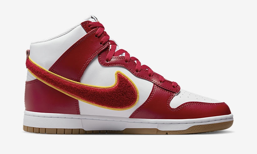 2022年 発売予定！ナイキ ダンク ハイ “シェニールスウッシュ/ホワイト/ジムレッド” (NIKE DUNK HIGH “Chenille Swoosh/White/Gym Red”) [DR8805-101]