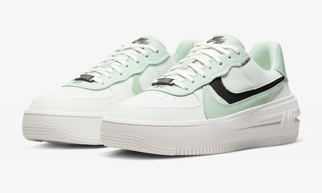 海外発売！ナイキ エア フォース 1 ロー プラットフォーム “ベアリーグリーン/ベルベットブラウン” (NIKE AIR FORCE 1 LOW PLATFORM/PLT.AF.ORM “Barely Green/Velvet Brown”) [DX3730-300]