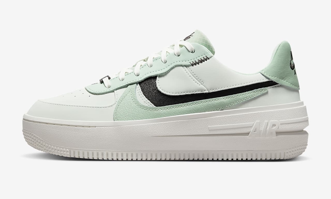 海外発売！ナイキ エア フォース 1 ロー プラットフォーム “ベアリーグリーン/ベルベットブラウン” (NIKE AIR FORCE 1 LOW PLATFORM/PLT.AF.ORM “Barely Green/Velvet Brown”) [DX3730-300]