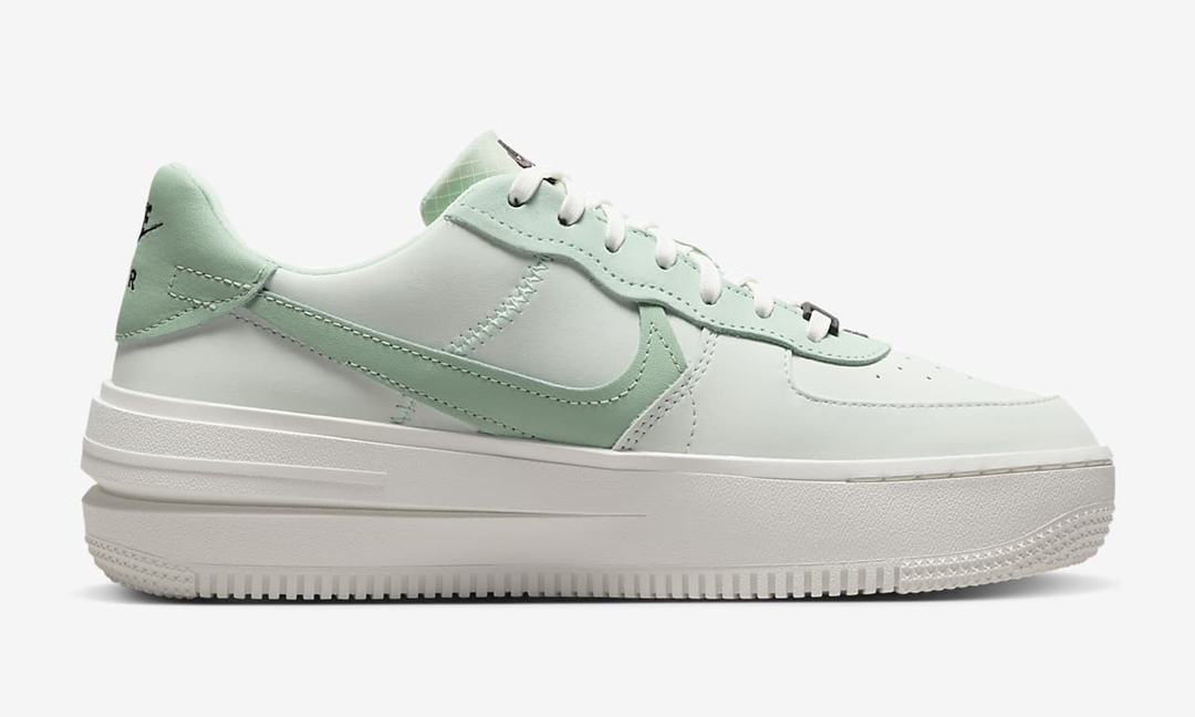 海外発売！ナイキ エア フォース 1 ロー プラットフォーム “ベアリーグリーン/ベルベットブラウン” (NIKE AIR FORCE 1 LOW PLATFORM/PLT.AF.ORM “Barely Green/Velvet Brown”) [DX3730-300]